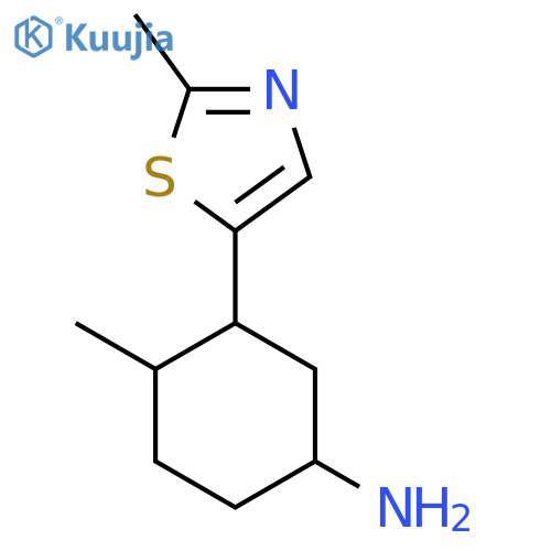 4-Methyl-3-(2-methyl-1,3-thiazol-5-yl)cyclohexan-1-amine structure
