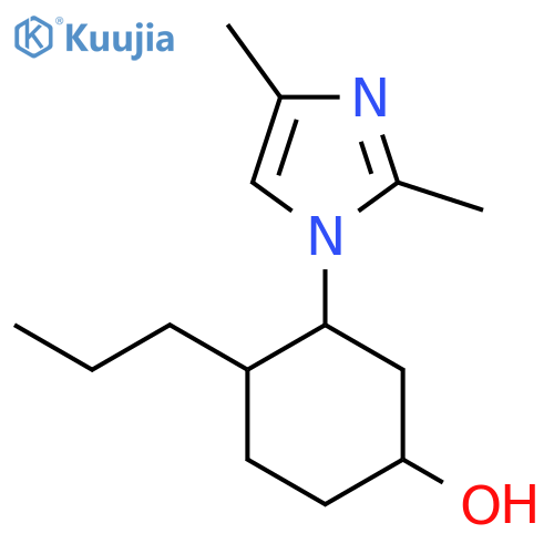 3-(2,4-dimethyl-1H-imidazol-1-yl)-4-propylcyclohexan-1-ol structure