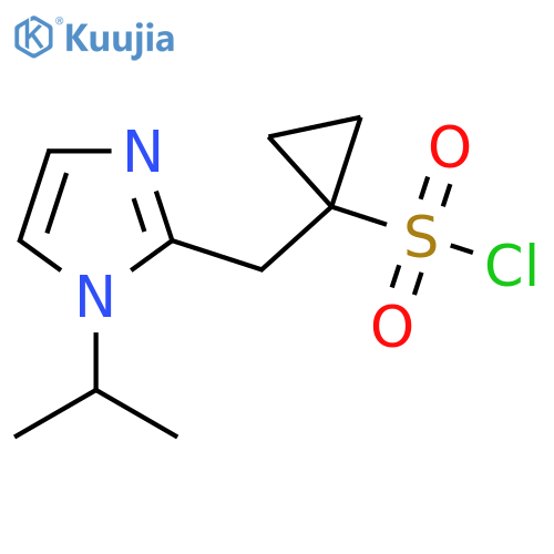 1-{1-(propan-2-yl)-1H-imidazol-2-ylmethyl}cyclopropane-1-sulfonyl chloride structure