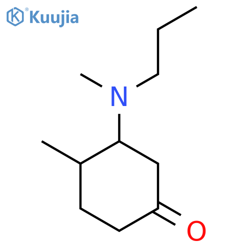 4-Methyl-3-[methyl(propyl)amino]cyclohexan-1-one structure