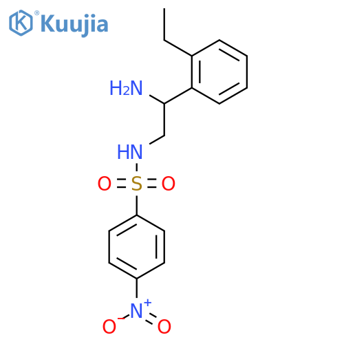 N-[2-amino-2-(2-ethylphenyl)ethyl]-4-nitrobenzene-1-sulfonamide structure
