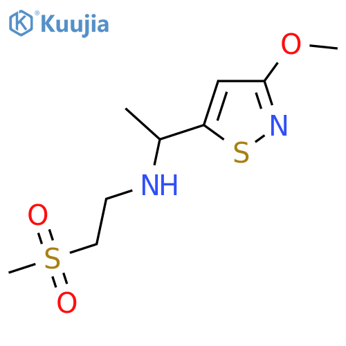 (2-methanesulfonylethyl)1-(3-methoxy-1,2-thiazol-5-yl)ethylamine structure