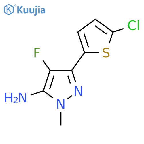 3-(5-chlorothiophen-2-yl)-4-fluoro-1-methyl-1H-pyrazol-5-amine structure