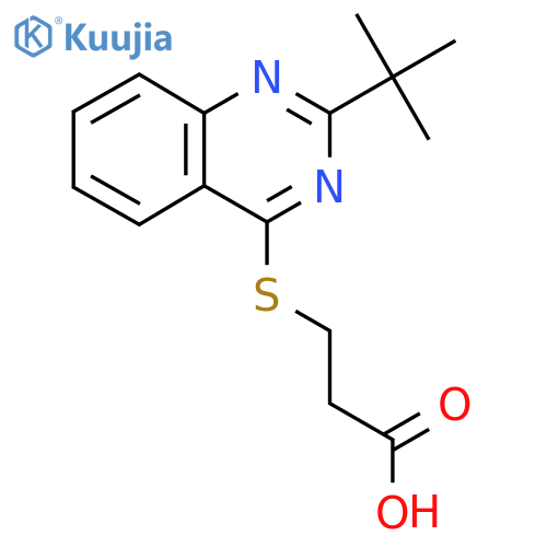 3-[(2-Tert-butylquinazolin-4-yl)sulfanyl]propanoic acid structure