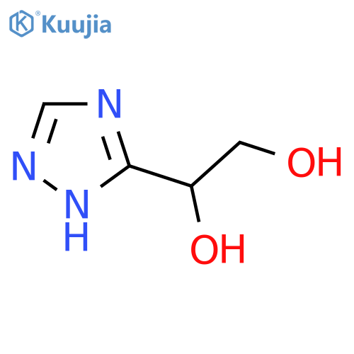 1-(1H-1,2,4-triazol-5-yl)ethane-1,2-diol structure