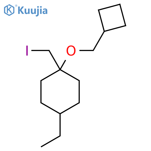 1-(cyclobutylmethoxy)-4-ethyl-1-(iodomethyl)cyclohexane structure