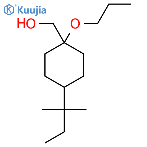 4-(2-methylbutan-2-yl)-1-propoxycyclohexylmethanol structure