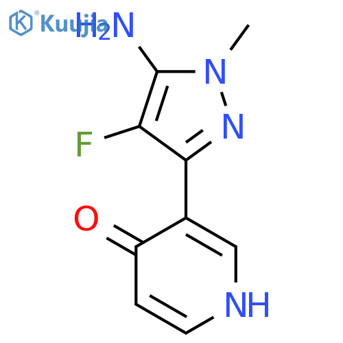 3-(5-amino-4-fluoro-1-methyl-1H-pyrazol-3-yl)-1,4-dihydropyridin-4-one structure