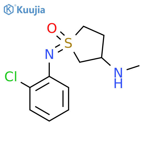 1-[(2-Chlorophenyl)imino]-3-(methylamino)-1lambda6-thiolan-1-one structure