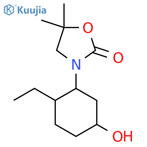 3-(2-Ethyl-5-hydroxycyclohexyl)-5,5-dimethyl-1,3-oxazolidin-2-one structure