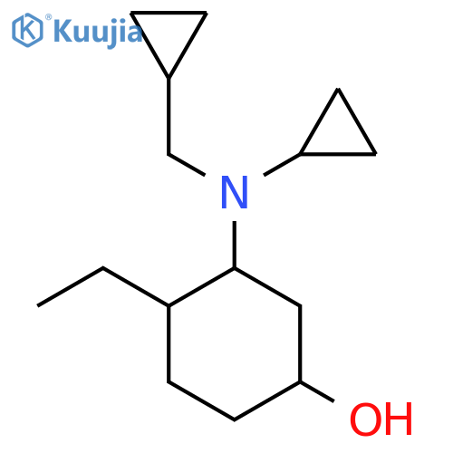 3-[Cyclopropyl(cyclopropylmethyl)amino]-4-ethylcyclohexan-1-ol structure