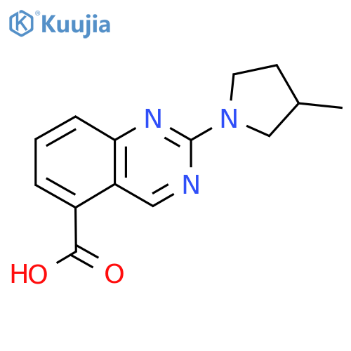 2-(3-methylpyrrolidin-1-yl)quinazoline-5-carboxylic acid structure