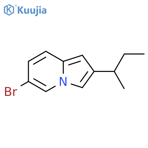 6-Bromo-2-(butan-2-yl)indolizine structure
