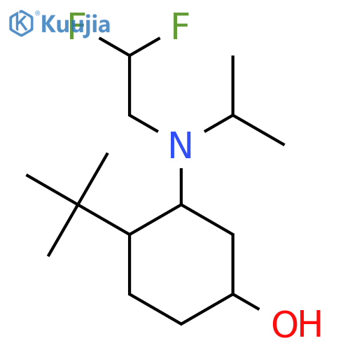 4-Tert-butyl-3-[(2,2-difluoroethyl)(propan-2-yl)amino]cyclohexan-1-ol structure