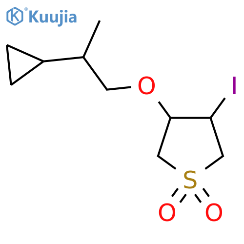 3-(2-cyclopropylpropoxy)-4-iodo-1lambda6-thiolane-1,1-dione structure