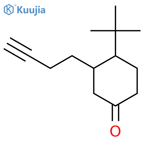 3-(But-3-yn-1-yl)-4-tert-butylcyclohexan-1-one structure