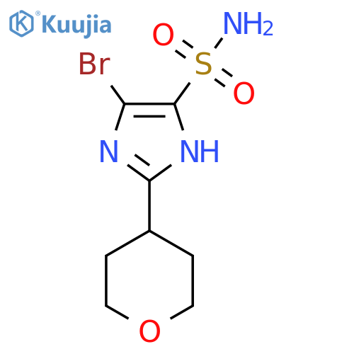 4-bromo-2-(oxan-4-yl)-1H-imidazole-5-sulfonamide structure