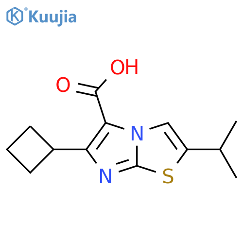 6-cyclobutyl-2-(propan-2-yl)imidazo2,1-b1,3thiazole-5-carboxylic acid structure