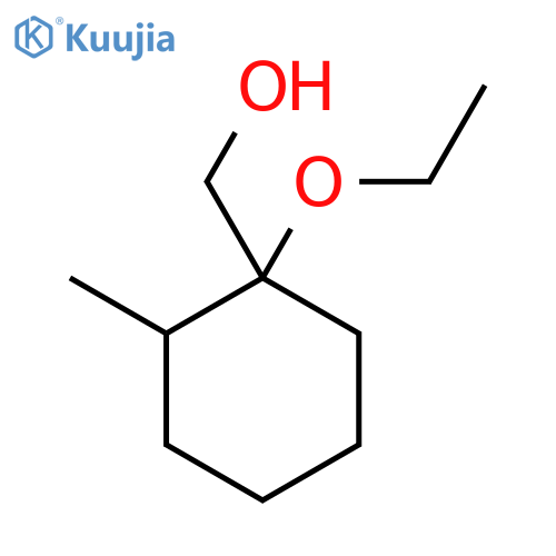 (1-ethoxy-2-methylcyclohexyl)methanol structure
