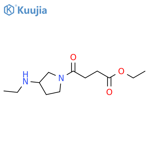1-Pyrrolidinebutanoic acid, 3-(ethylamino)-γ-oxo-, ethyl ester structure
