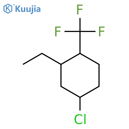 4-Chloro-2-ethyl-1-(trifluoromethyl)cyclohexane structure
