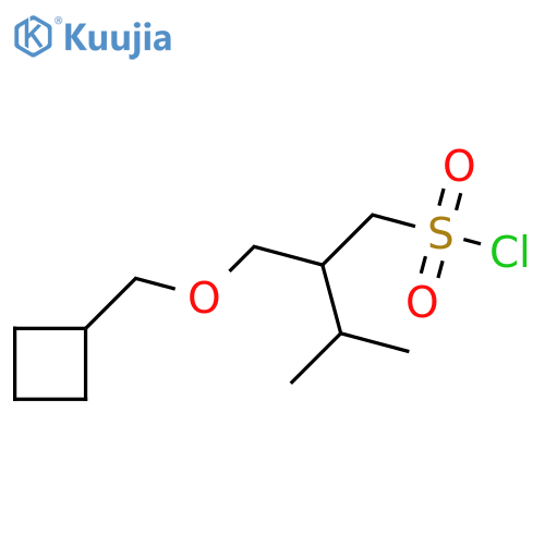 2-(cyclobutylmethoxy)methyl-3-methylbutane-1-sulfonyl chloride structure