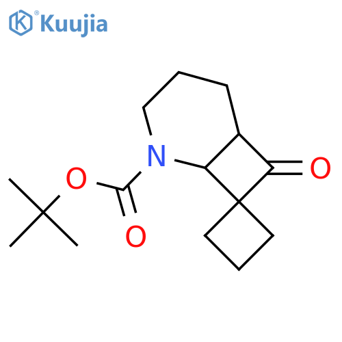 Tert-butyl 8-oxo-5-azaspiro[bicyclo[4.2.0]octane-7,1'-cyclobutane]-5-carboxylate structure