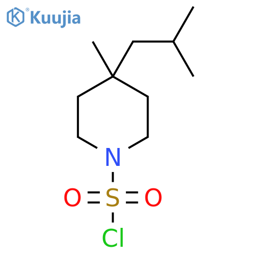 4-Methyl-4-(2-methylpropyl)piperidine-1-sulfonyl chloride structure