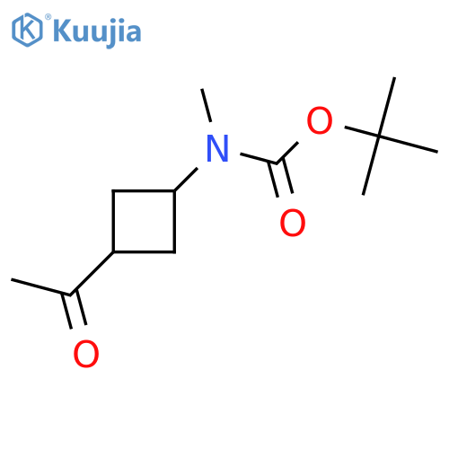 tert-butyl N-(3-acetylcyclobutyl)-N-methylcarbamate structure