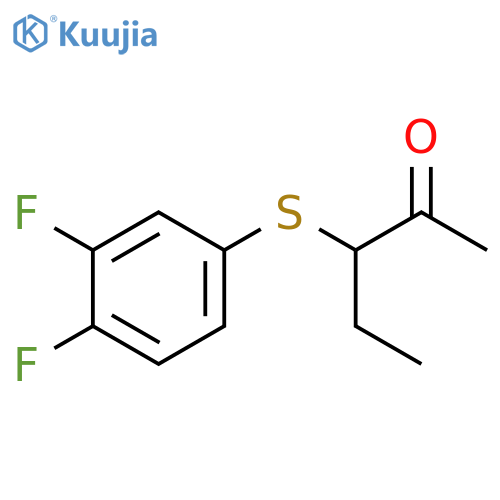 2-Pentanone, 3-[(3,4-difluorophenyl)thio]- structure