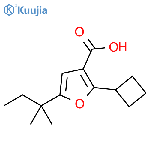 3-Furancarboxylic acid, 2-cyclobutyl-5-(1,1-dimethylpropyl)- structure