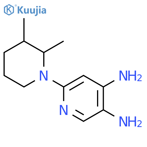 3,4-Pyridinediamine, 6-(2,3-dimethyl-1-piperidinyl)- structure