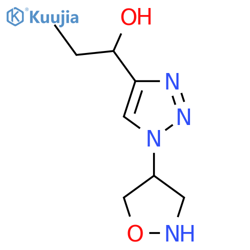 1-[1-(1,2-oxazolidin-4-yl)-1H-1,2,3-triazol-4-yl]propan-1-ol structure