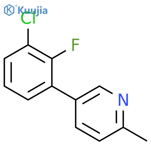 Pyridine, 5-(3-chloro-2-fluorophenyl)-2-methyl- structure