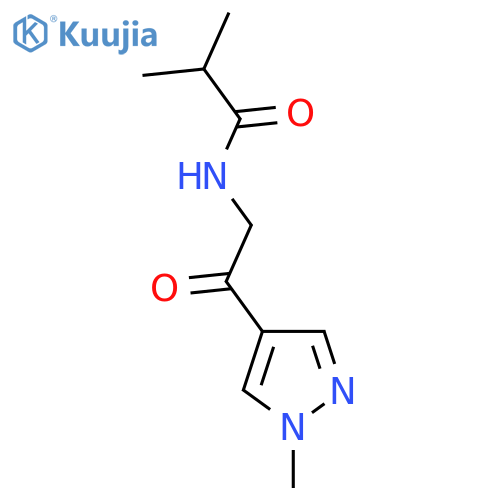 2-methyl-N-[2-(1-methyl-1H-pyrazol-4-yl)-2-oxoethyl]propanamide structure