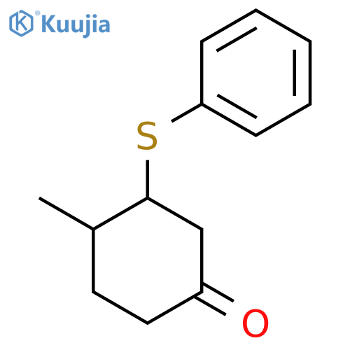 4-Methyl-3-(phenylsulfanyl)cyclohexan-1-one structure