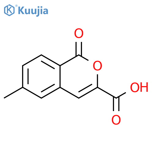 1H-2-Benzopyran-3-carboxylic acid, 6-methyl-1-oxo- structure