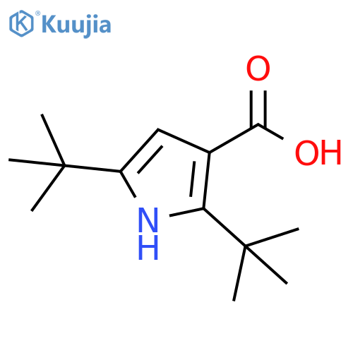 1H-Pyrrole-3-carboxylic acid, 2,5-bis(1,1-dimethylethyl)- structure