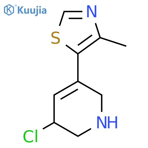 3-Chloro-5-(4-methyl-1,3-thiazol-5-yl)-1,2,3,6-tetrahydropyridine structure