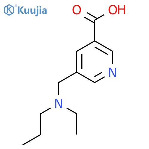 3-Pyridinecarboxylic acid, 5-[(ethylpropylamino)methyl]- structure