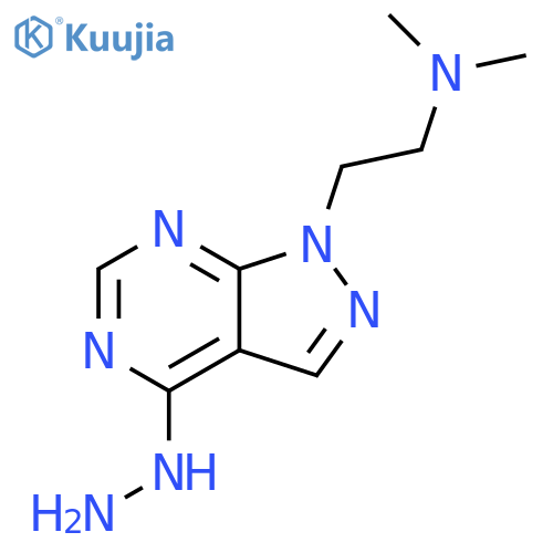 1H-Pyrazolo[3,4-d]pyrimidine-1-ethanamine, 4-hydrazinyl-N,N-dimethyl- structure