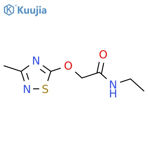 N-ethyl-2-(3-methyl-1,2,4-thiadiazol-5-yl)oxyacetamide structure