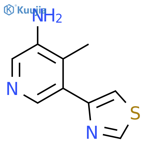 3-Pyridinamine, 4-methyl-5-(4-thiazolyl)- structure