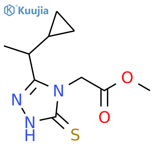 4H-1,2,4-Triazole-4-acetic acid, 3-(1-cyclopropylethyl)-1,5-dihydro-5-thioxo-, methyl ester structure