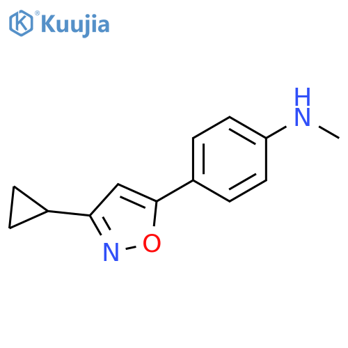 Benzenamine, 4-(3-cyclopropyl-5-isoxazolyl)-N-methyl- structure