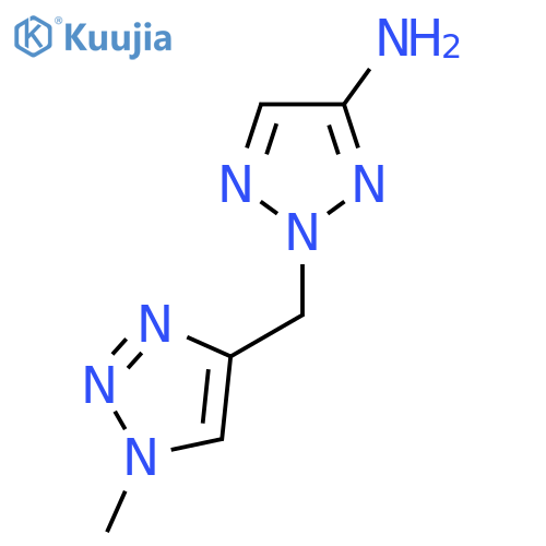 2-(1-methyl-1H-1,2,3-triazol-4-yl)methyl-2H-1,2,3-triazol-4-amine structure