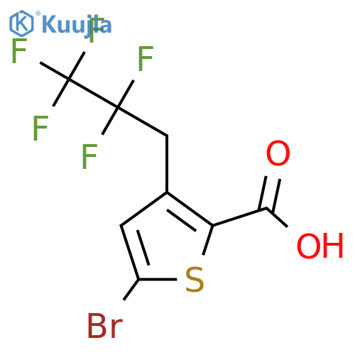 5-Bromo-3-(2,2,3,3,3-pentafluoropropyl)thiophene-2-carboxylic acid structure