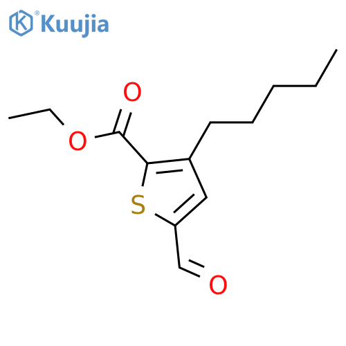 Ethyl 5-formyl-3-pentylthiophene-2-carboxylate structure