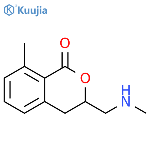 1H-2-Benzopyran-1-one, 3,4-dihydro-8-methyl-3-[(methylamino)methyl]- structure