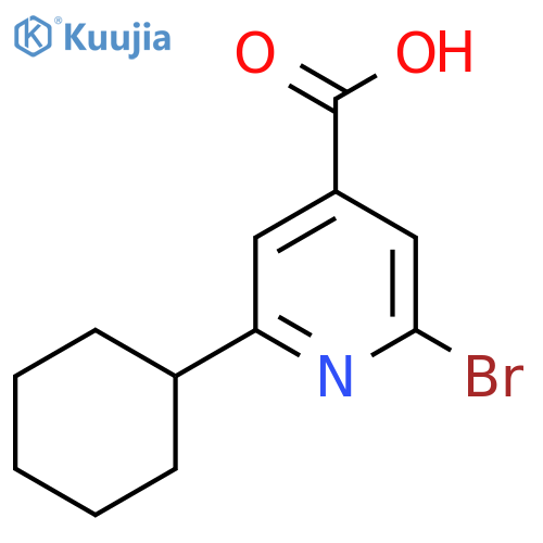 2-Bromo-6-cyclohexylpyridine-4-carboxylic acid structure